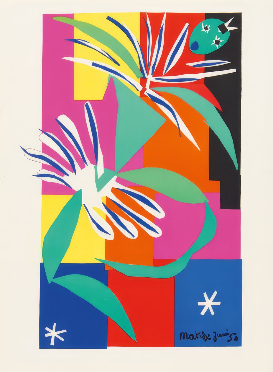 Kahdeksan värilitografian yhdistelmä tekijältä Henri Matisse