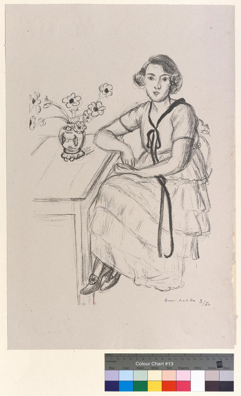 Keltainen mekko mustalla nauhalla tekijältä Henri Matisse
