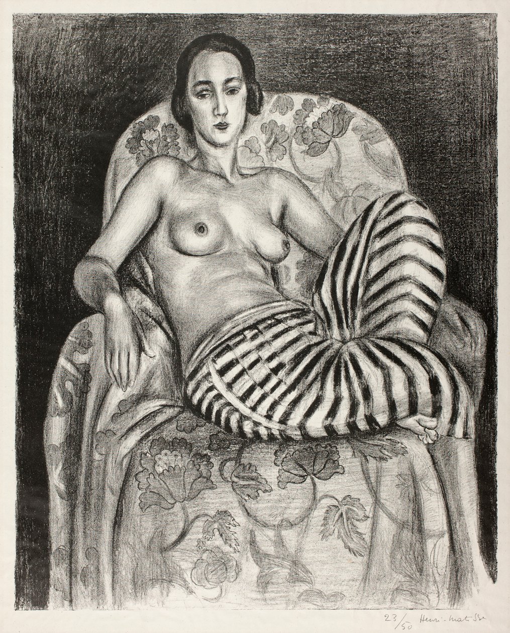 Suuri odaliski raidallisissa housuissa tekijältä Henri Matisse