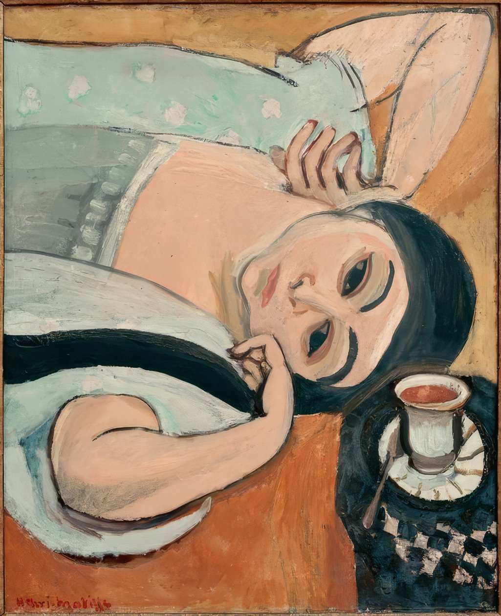 Laurette ja kuppi kahvia tekijältä Henri Matisse