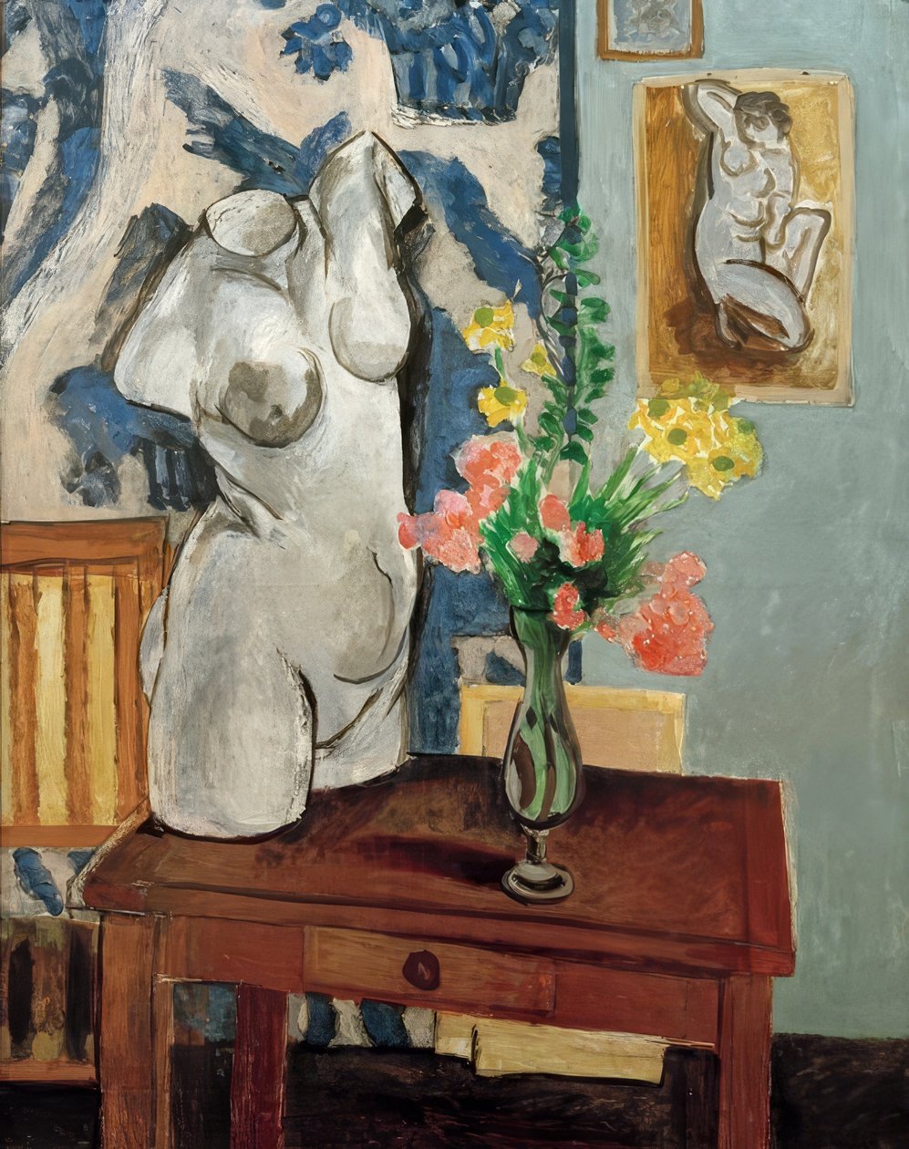 Kipsivartalo, kukkakimppu, - tekijältä Henri Matisse