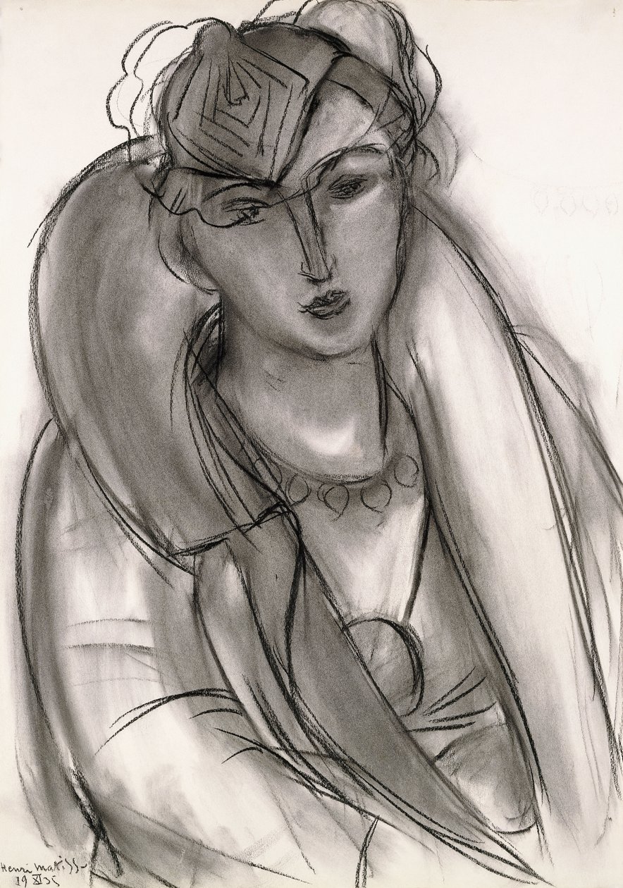 Lydia (Tutkimus muotokuvaa varten sinisessä takissa) tekijältä Henri Matisse
