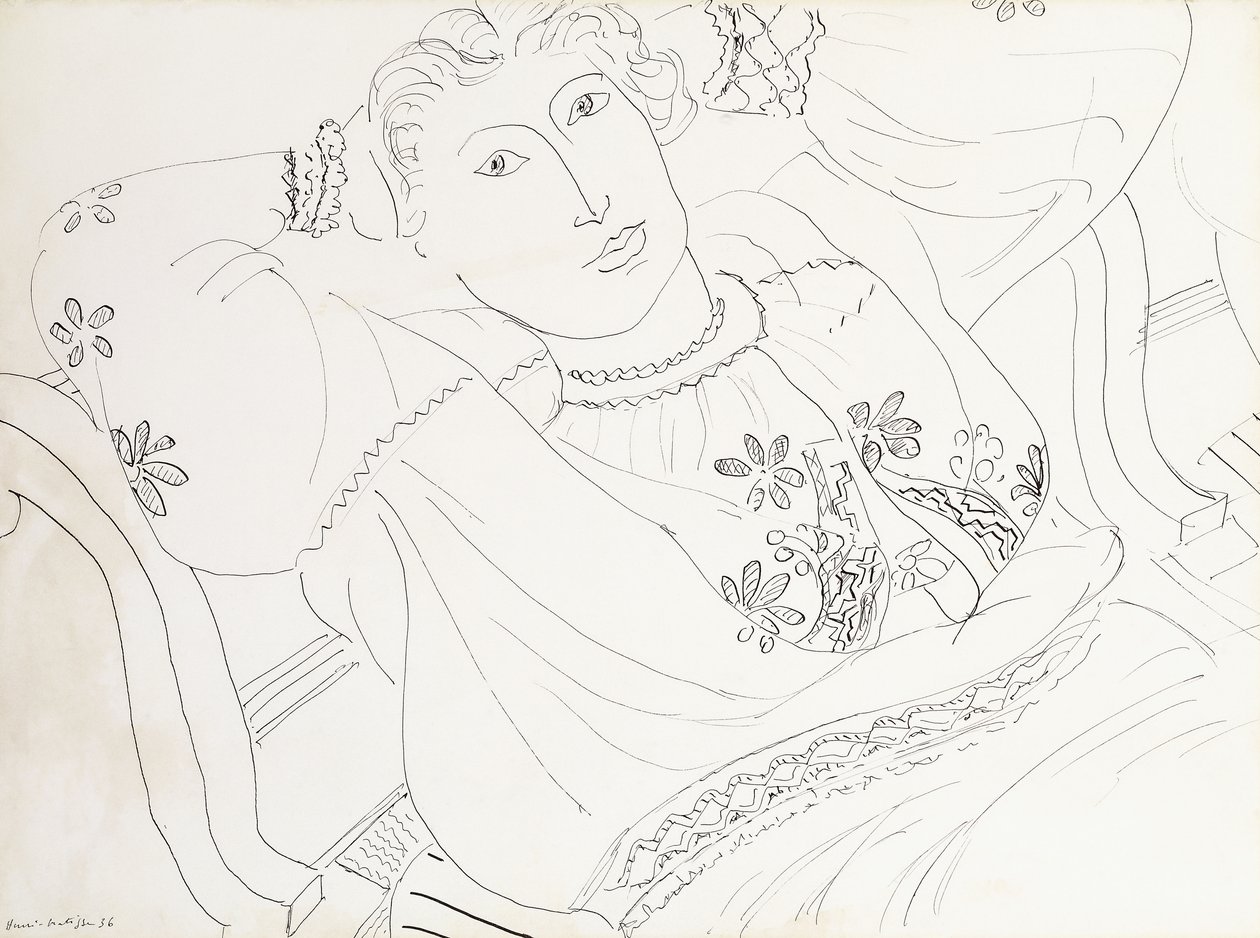 Lydia romanialaisessa puserossa tekijältä Henri Matisse