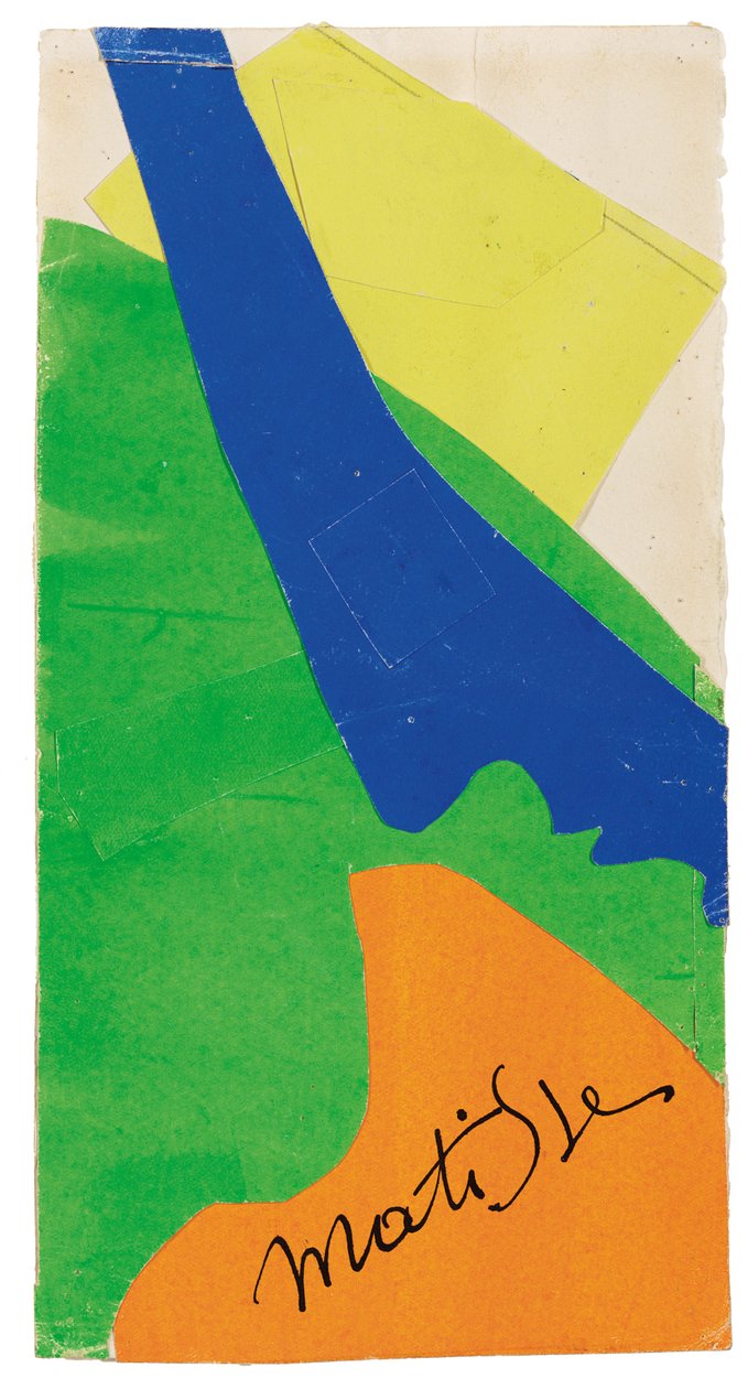 Maalausnäytös Henri Matisse, Papiers decoupes -näyttelyluettelon etukanteen. tekijältä Henri Matisse