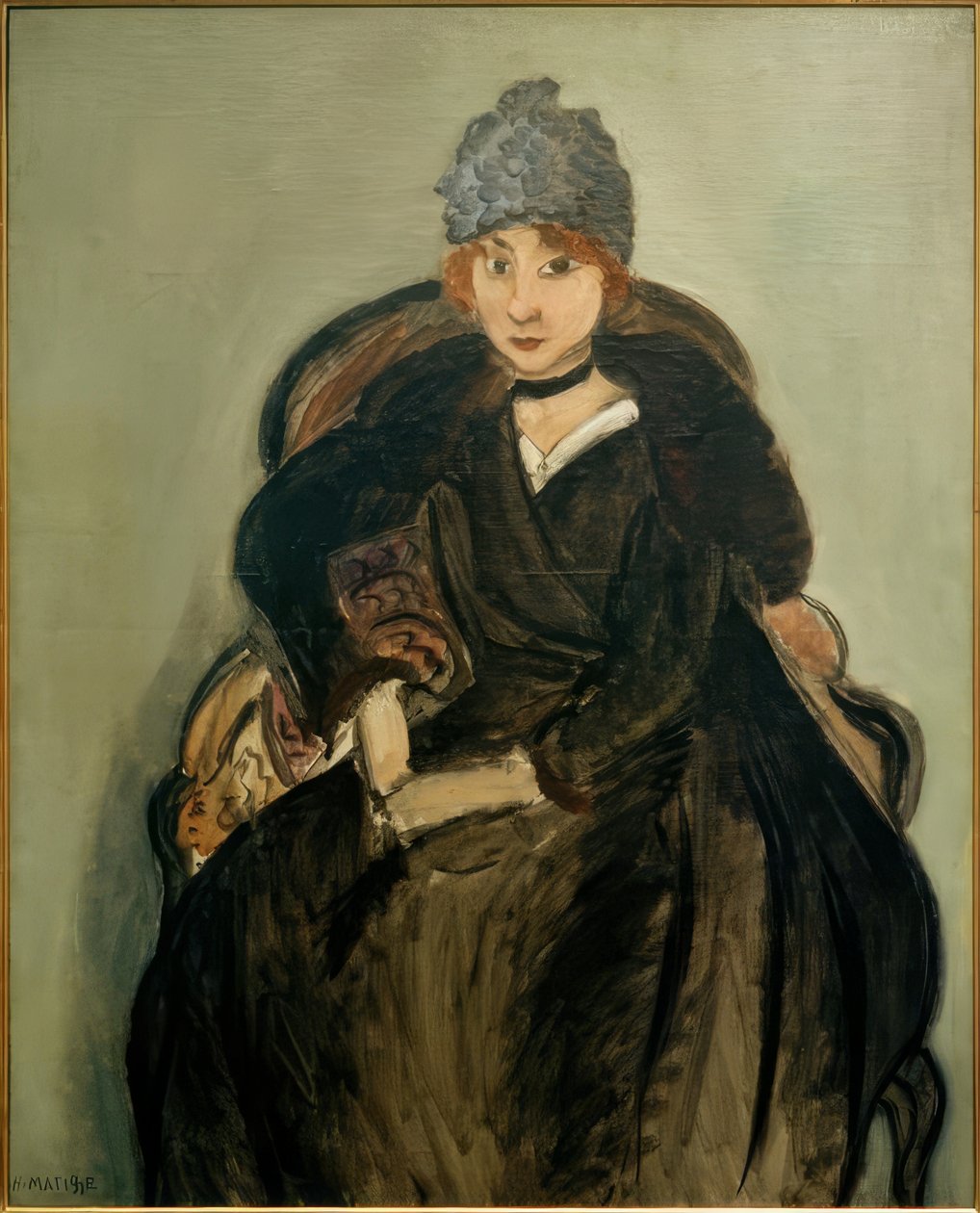 Marguerite sinisessä hatussa tekijältä Henri Matisse
