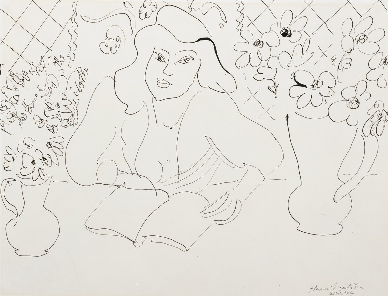 Malli kirjan kanssa tekijältä Henri Matisse