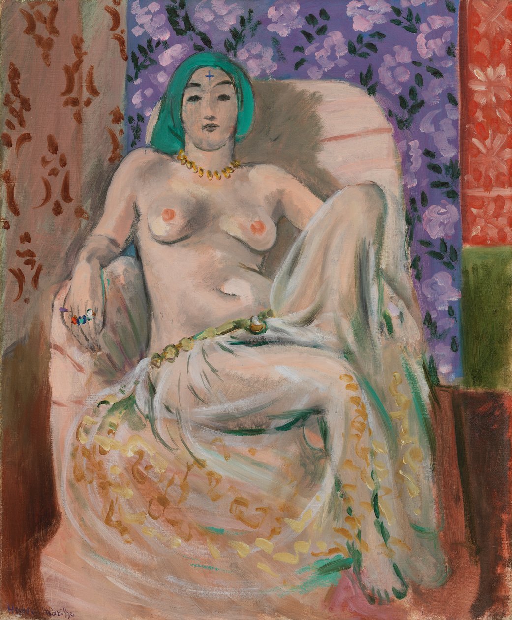 Maurilainen nainen (korotettu polvi) tekijältä Henri Matisse