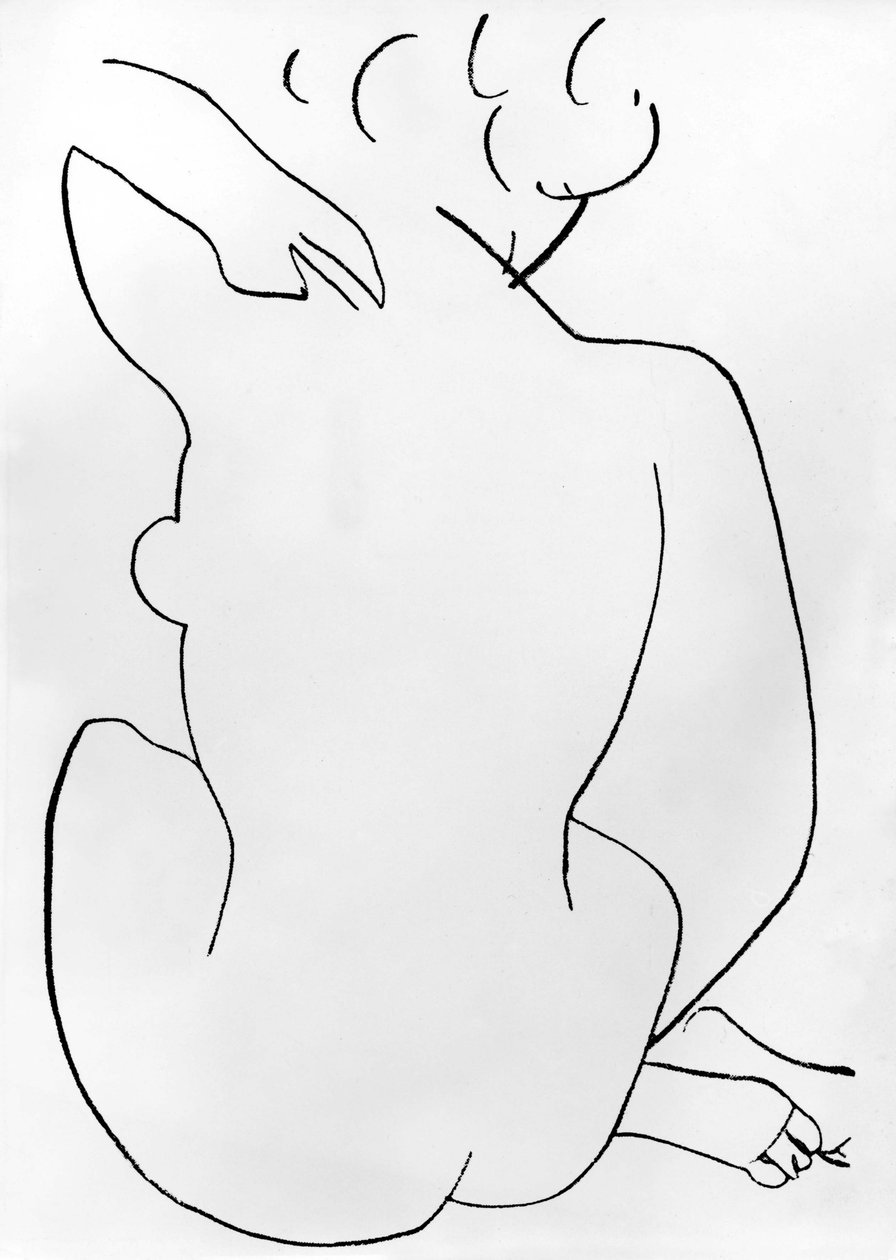 Alaston nainen kyykyssä tekijältä Henri Matisse