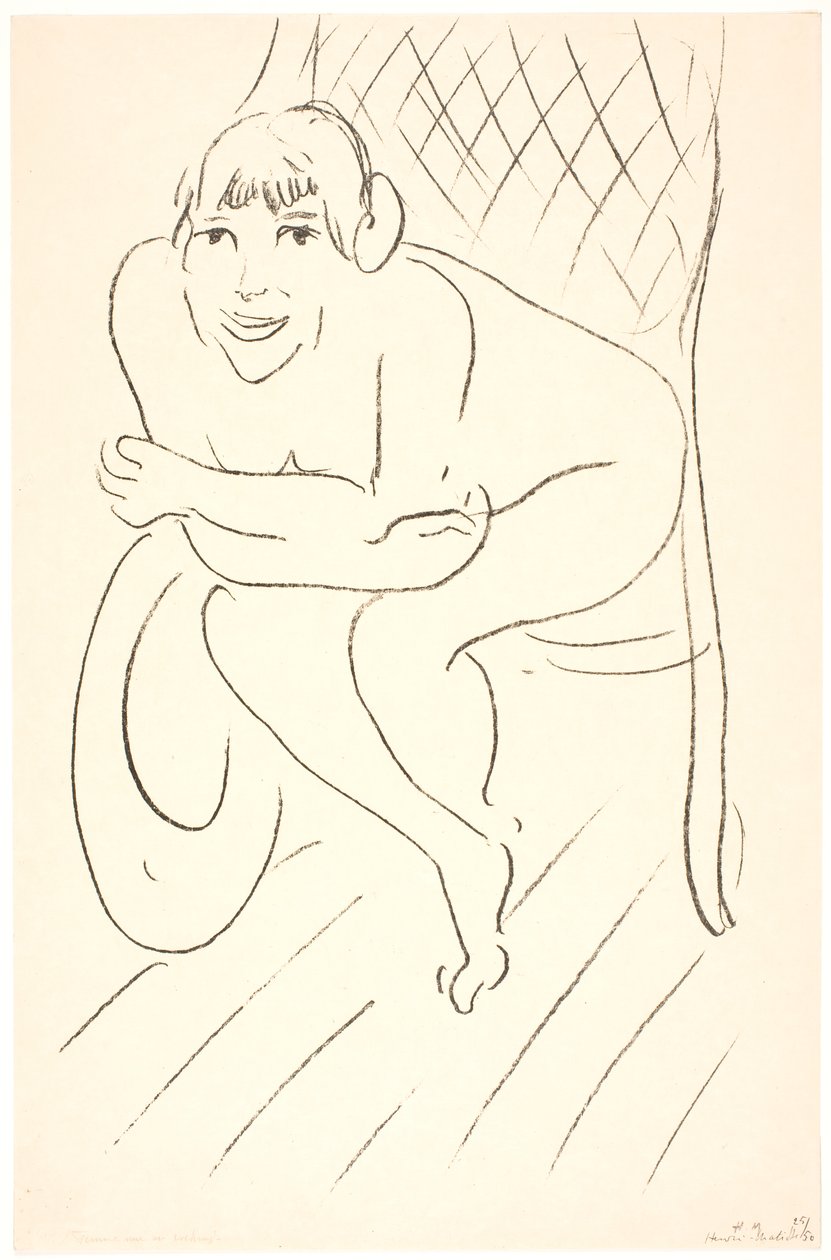 Alaston nainen keinutuolissa tekijältä Henri Matisse