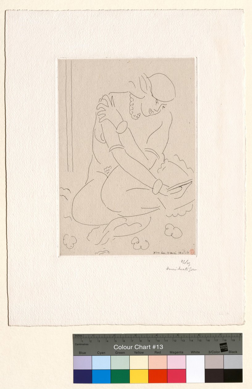 Kyykistyvä alaston, käsi olkapäällä tekijältä Henri Matisse