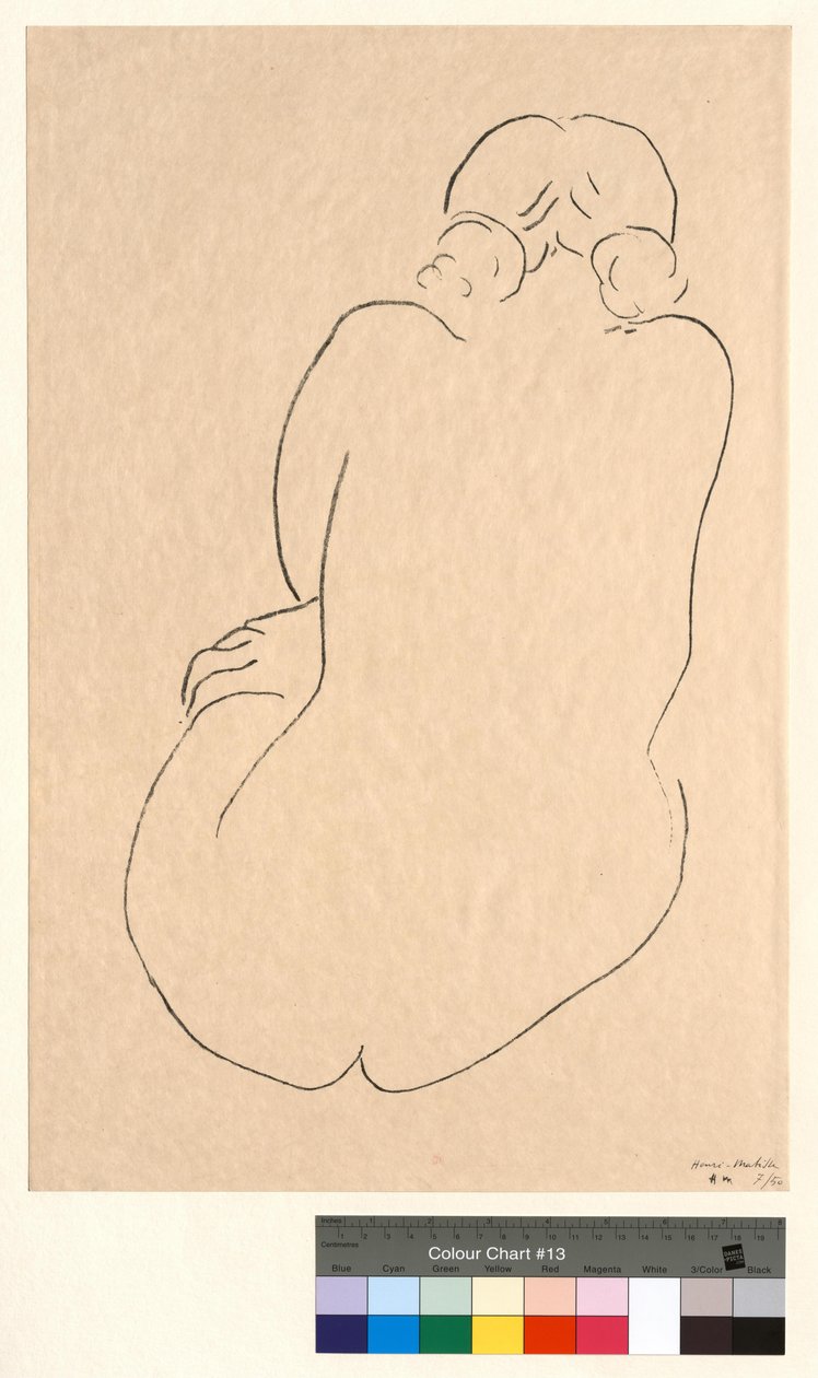 Istuva alaston, selkäpuolelta katsottuna tekijältä Henri Matisse