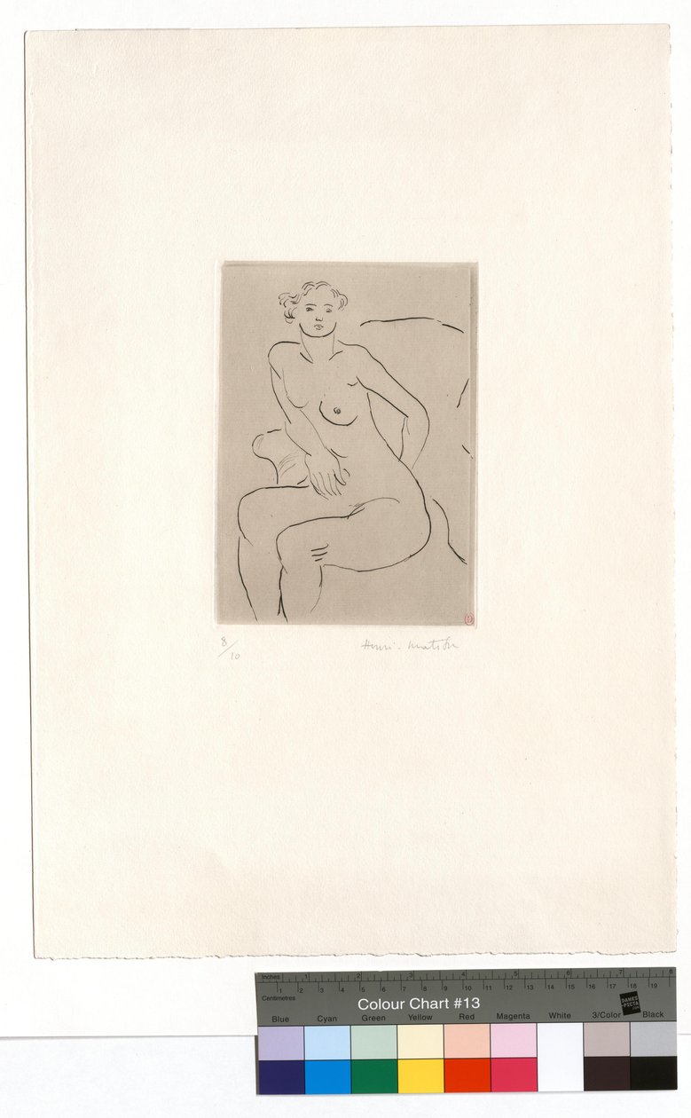 Alaston lepotuolissa, vasen käsi tekijältä Henri Matisse