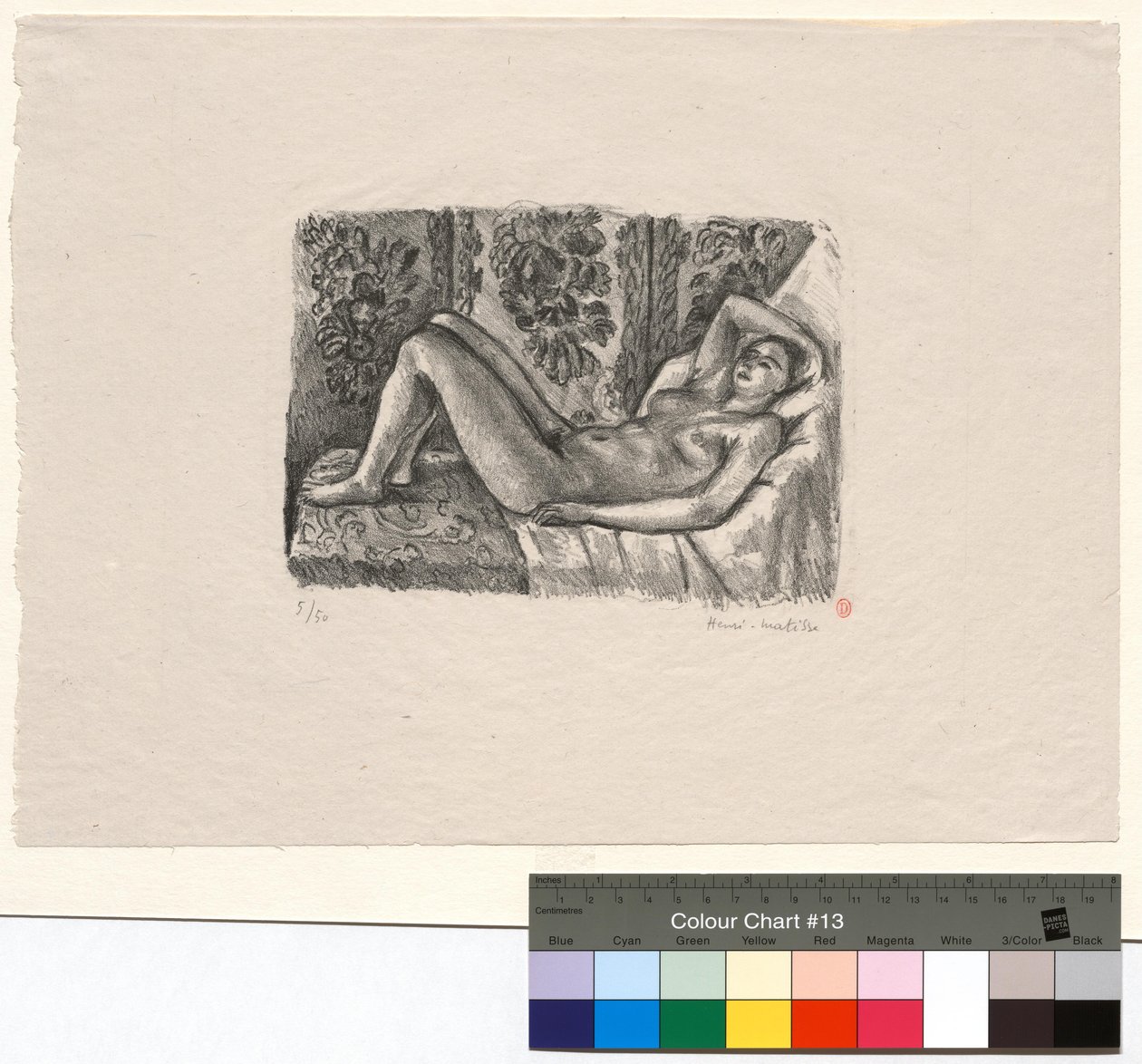 Makaava alaston Ludvig XIV -sermin edessä tekijältä Henri Matisse