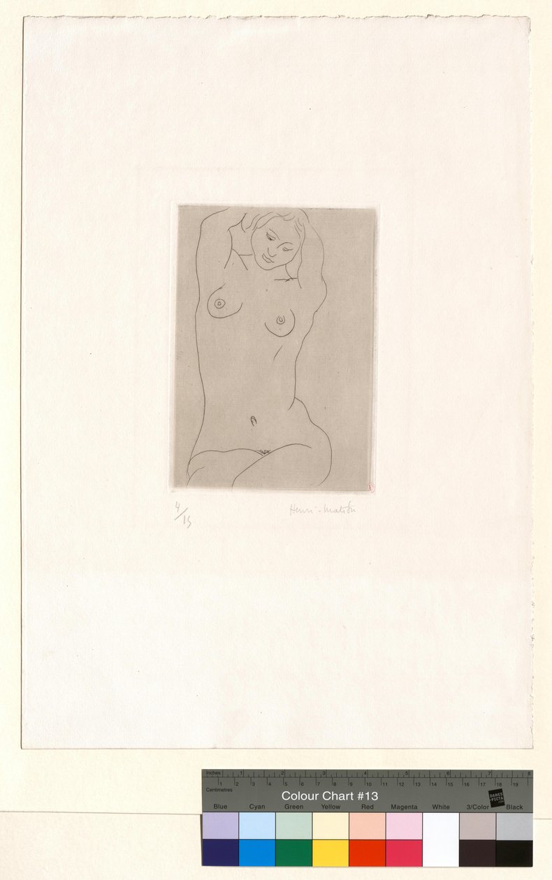 Alastonhahmo kädet pään päällä tekijältä Henri Matisse