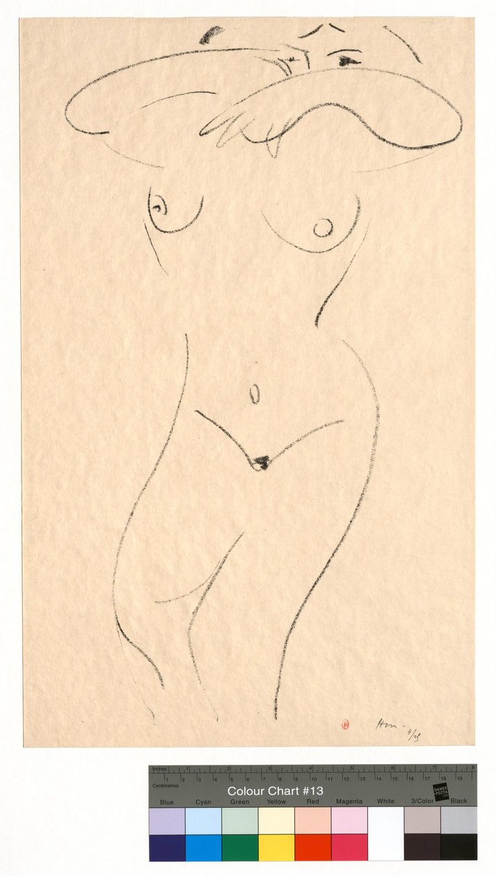 Makaava alaston, kädet peittävät silmät tekijältä Henri Matisse