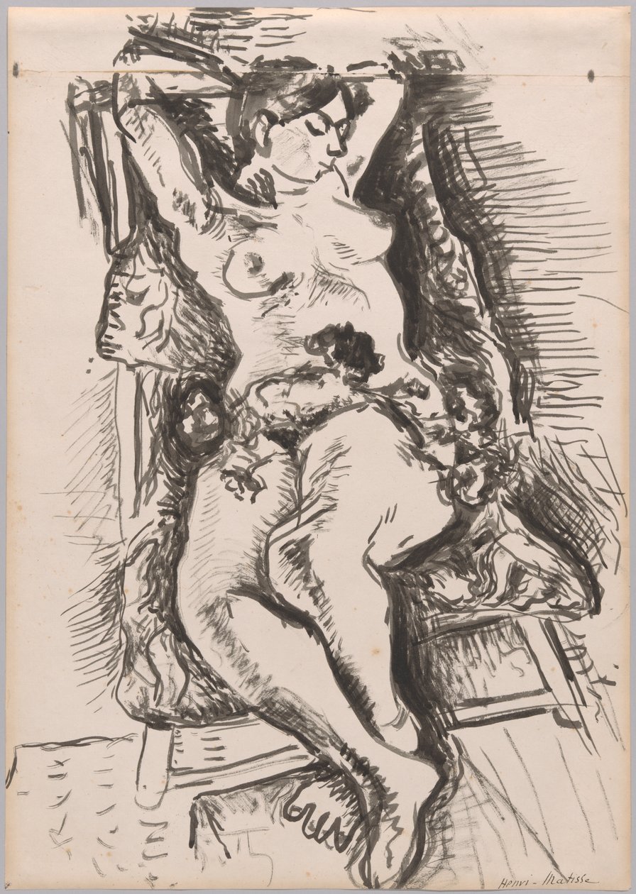 Alaston nainen taittotuolissa tekijältä Henri Matisse