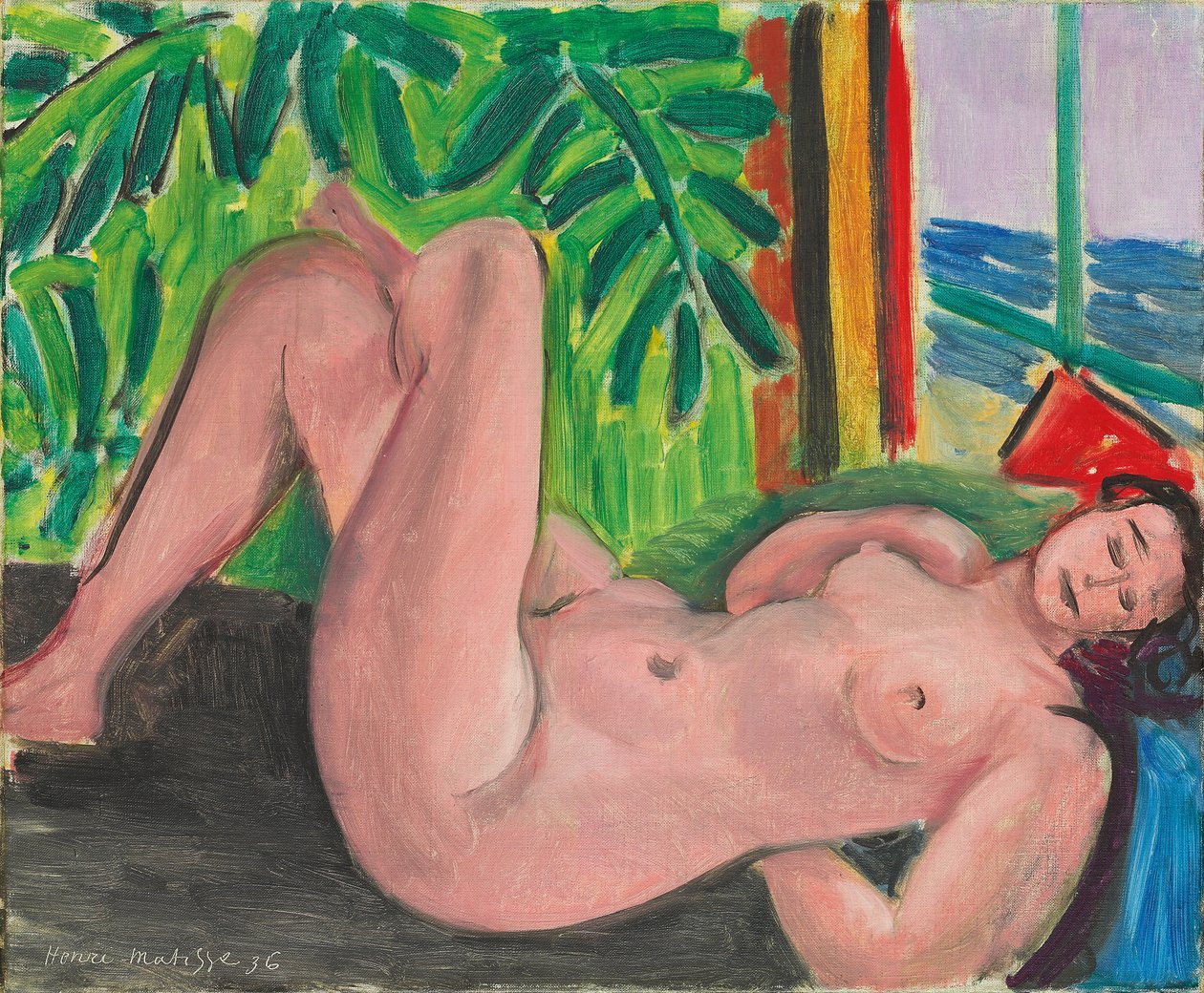 Alaston ja ristittyjen jalkojen kanssa tekijältä Henri Matisse