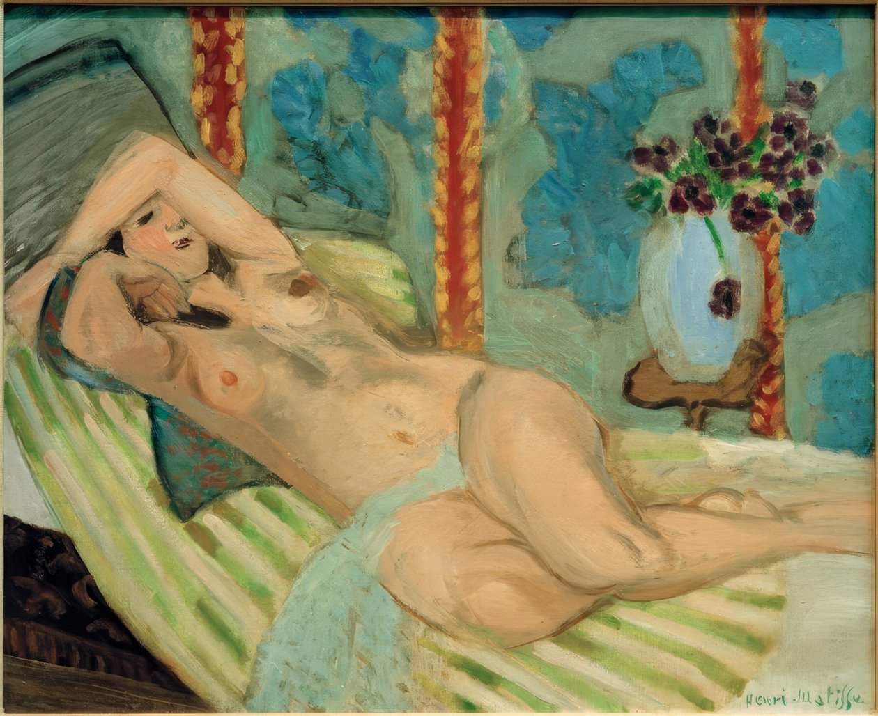 Odalisque (alaston sinisellä taustalla) tekijältä Henri Matisse