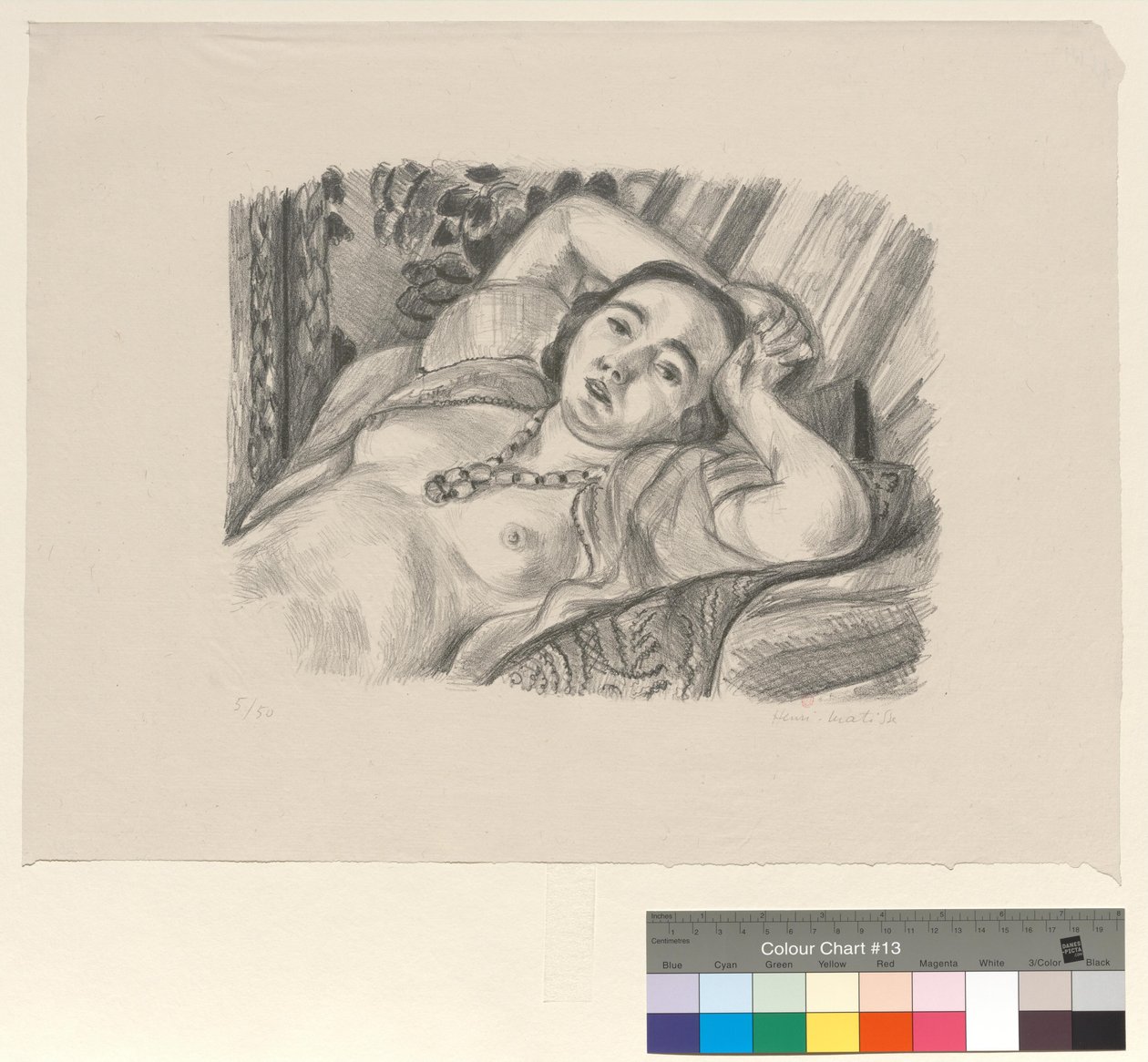 Kaulakorua käyttävä odaliski tekijältä Henri Matisse