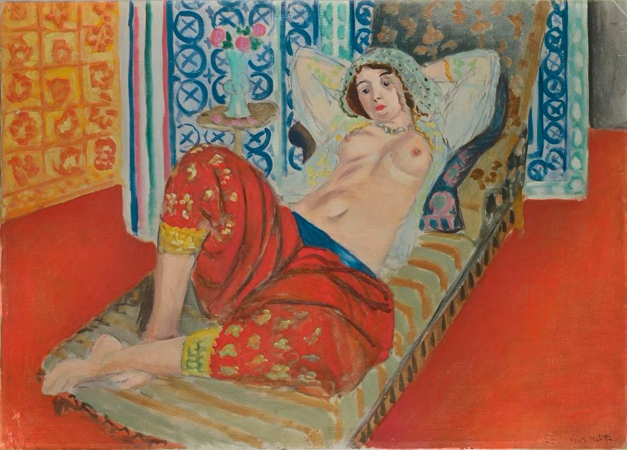 Odalisque punaisissa Culottes-housuissa tekijältä Henri Matisse