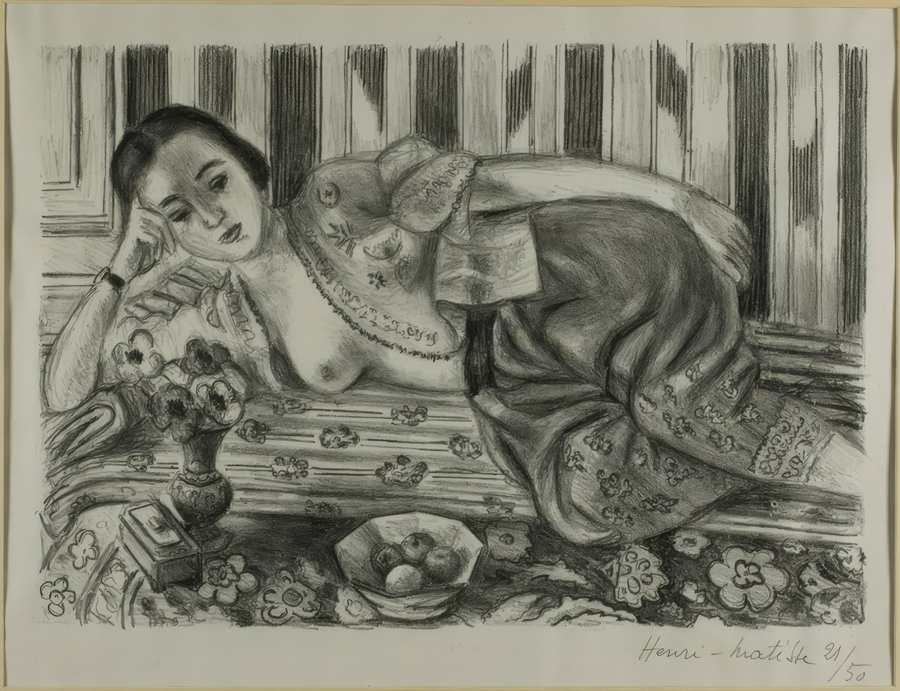 Odaliskia punaisissa satiinihousuissa tekijältä Henri Matisse