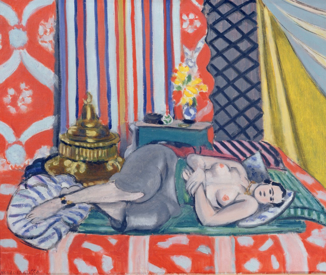 Odalisque harmaissa housuissa tekijältä Henri Matisse