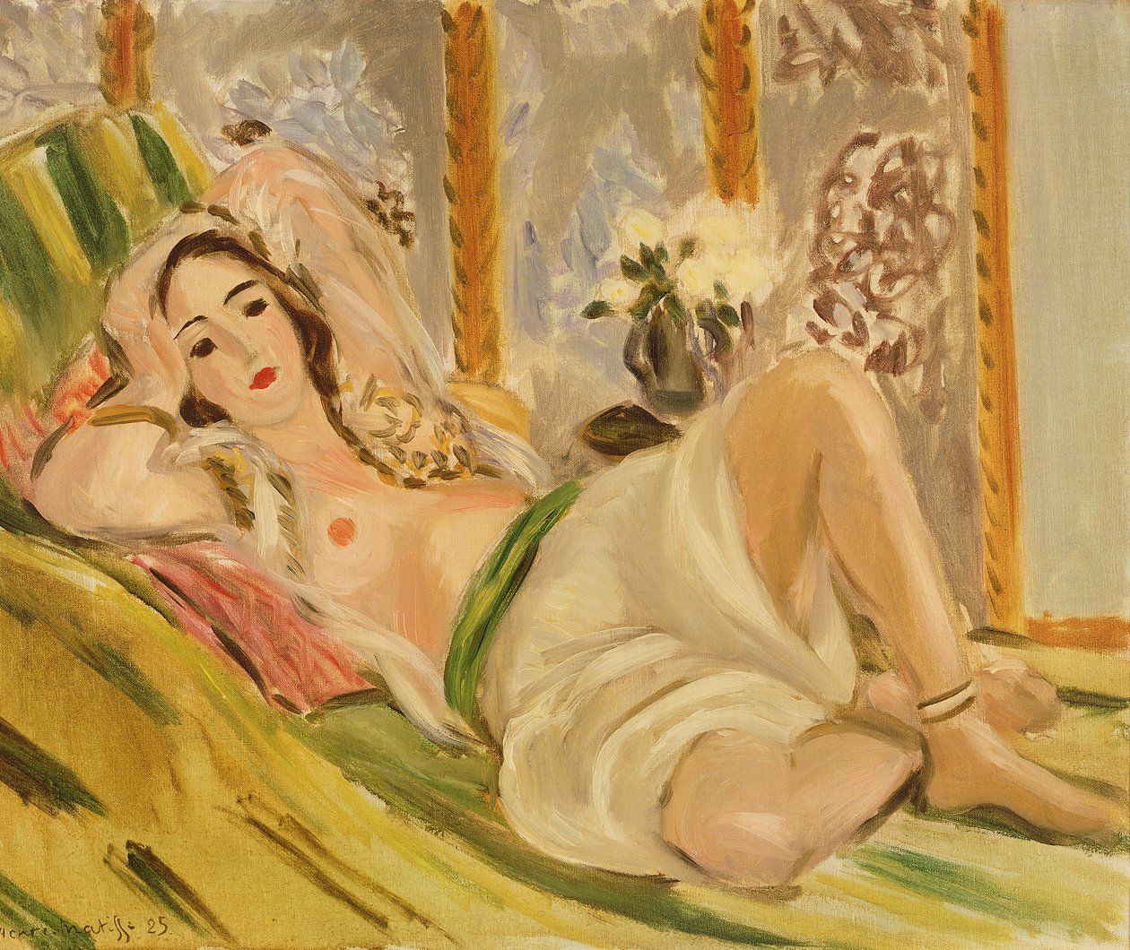 Odaliskia magnolioiden kanssa, 1920 (öljy kankaalle). tekijältä Henri Matisse