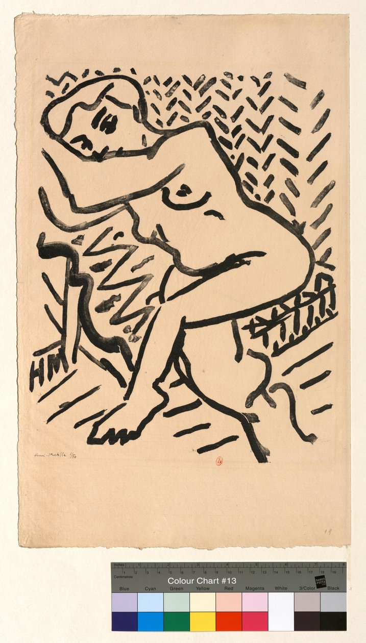 Pieni valoisa metsikkö tai istuva alaston nainen 3/4-kuvakulmassa tekijältä Henri Matisse