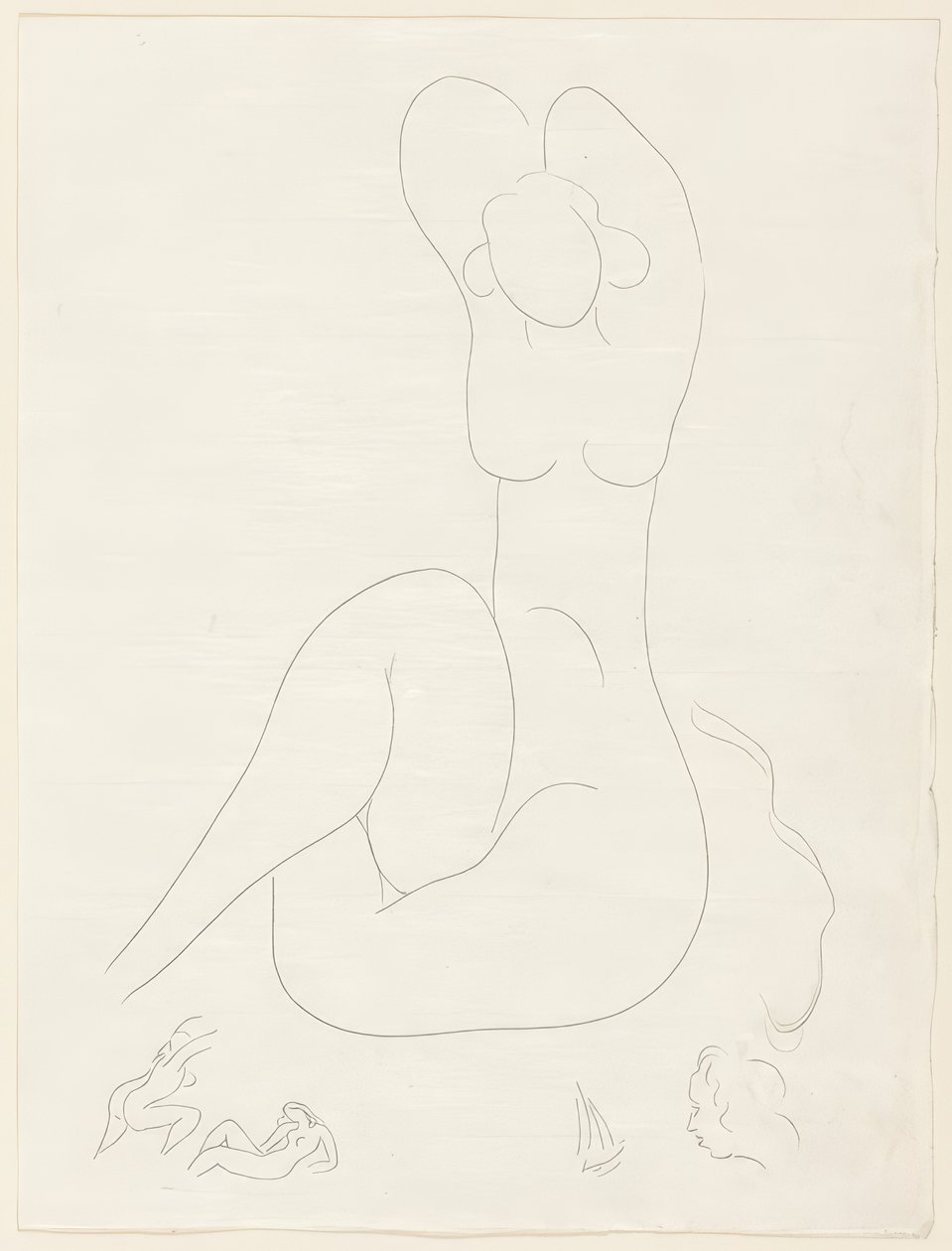 Useita sonetteja: "Quelle soie...", levy 28 teoksesta Poesies de Mallarmé. tekijältä Henri Matisse