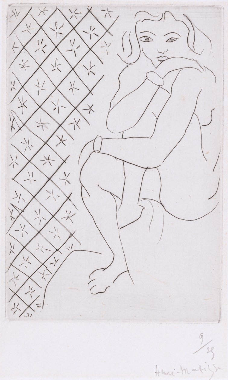 Istuva odalisko tekijältä Henri Matisse