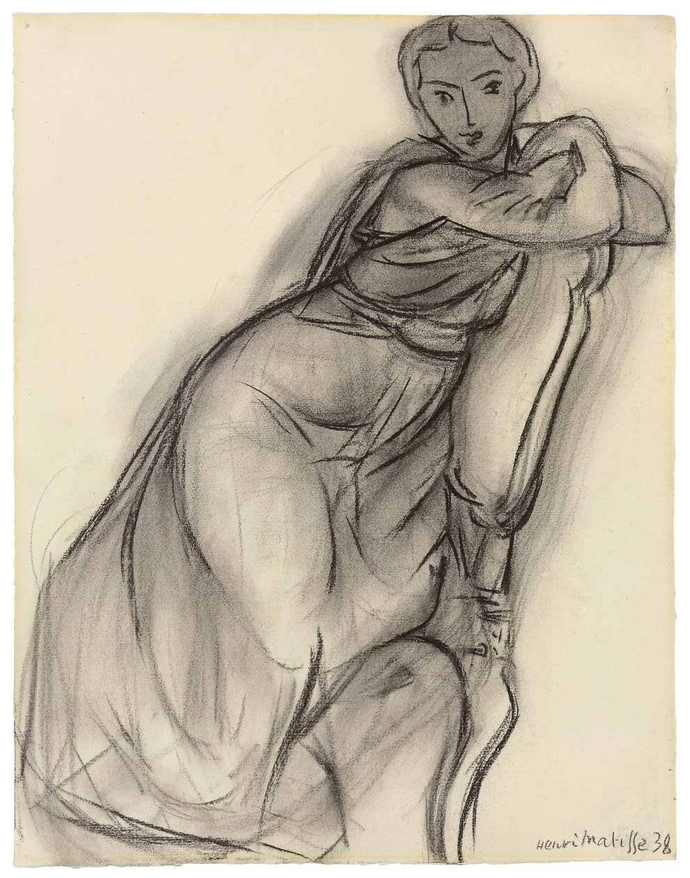 Istuva nainen tekijältä Henri Matisse