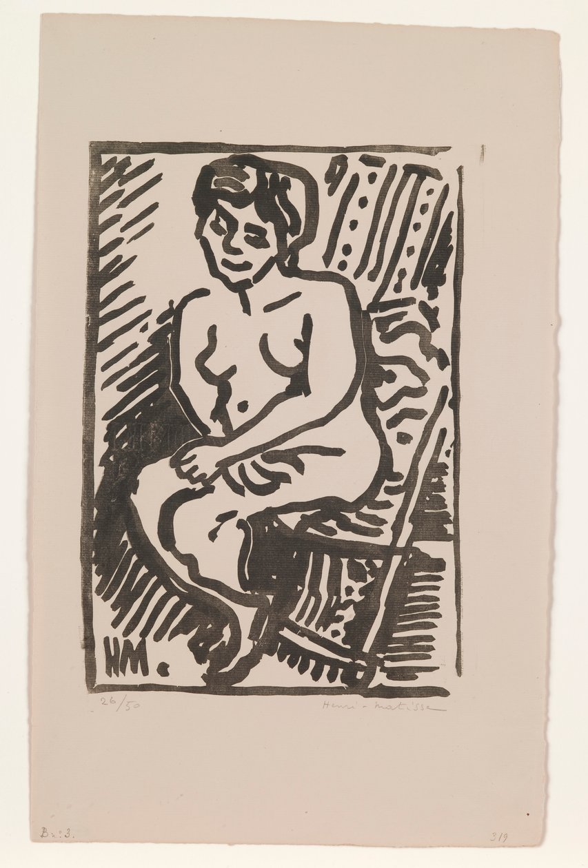 Pieni musta puupiirros tekijältä Henri Matisse