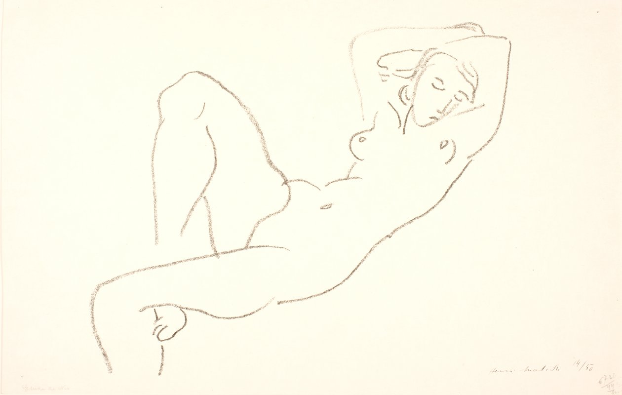 Nukkuva, alaston nainen tekijältä Henri Matisse