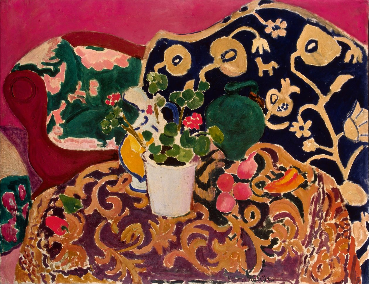 Espanjalainen asetelma, noin 1910-11 (öljy kankaalle) tekijältä Henri Matisse