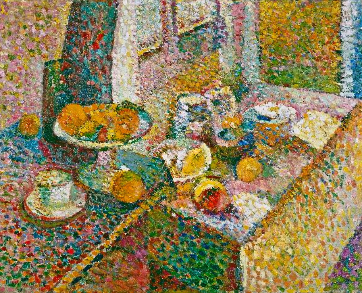 Asetelma (Sivupöytä ja pöytä) tekijältä Henri Matisse
