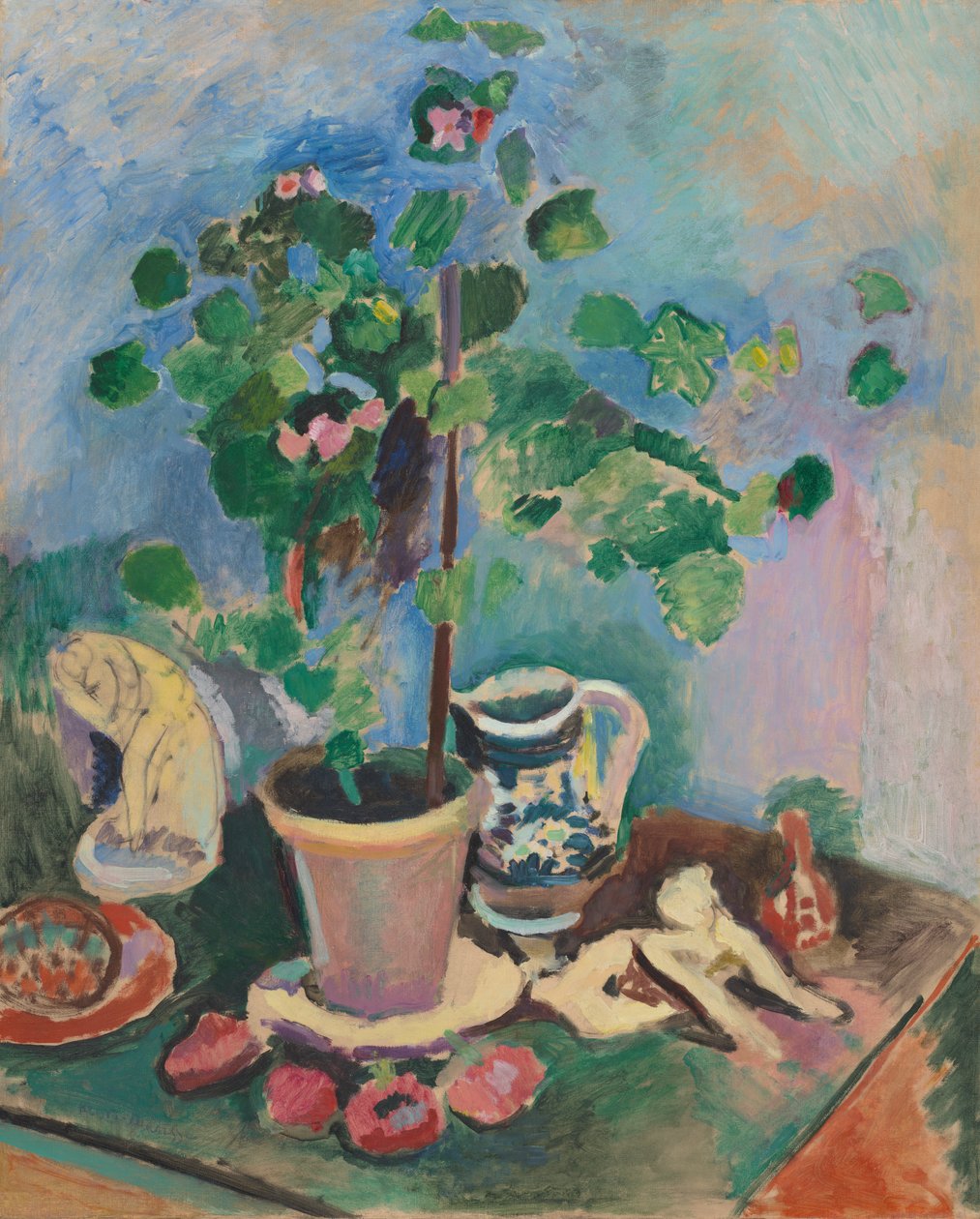 Asetelma, jossa on pelargonia tekijältä Henri Matisse