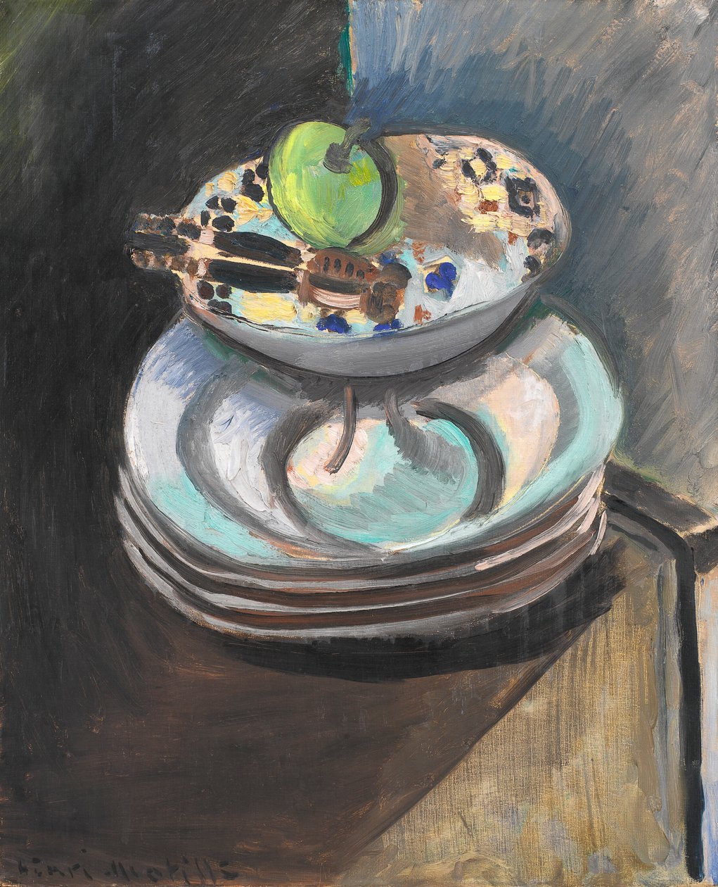 Asetelma ja pähkinänsärkijä tekijältä Henri Matisse