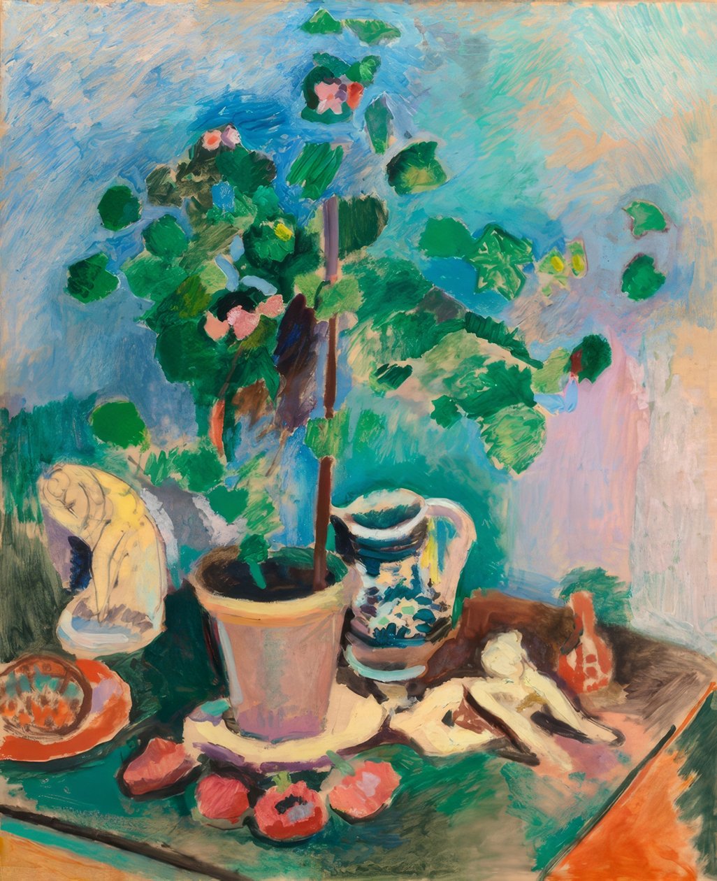 Asetelma geraniumin kanssa tekijältä Henri Matisse