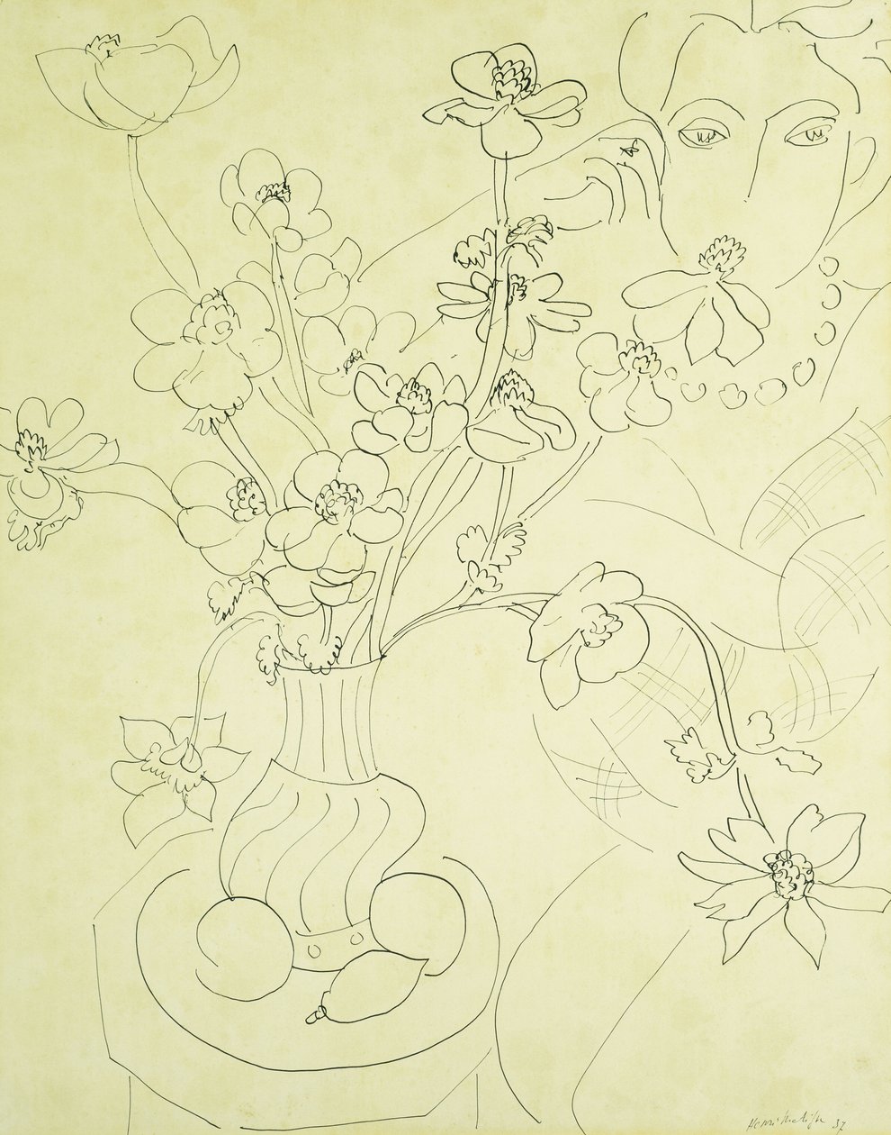Tutkimus anemoneja ja naista varten, Harmonia sinisenä tekijältä Henri Matisse
