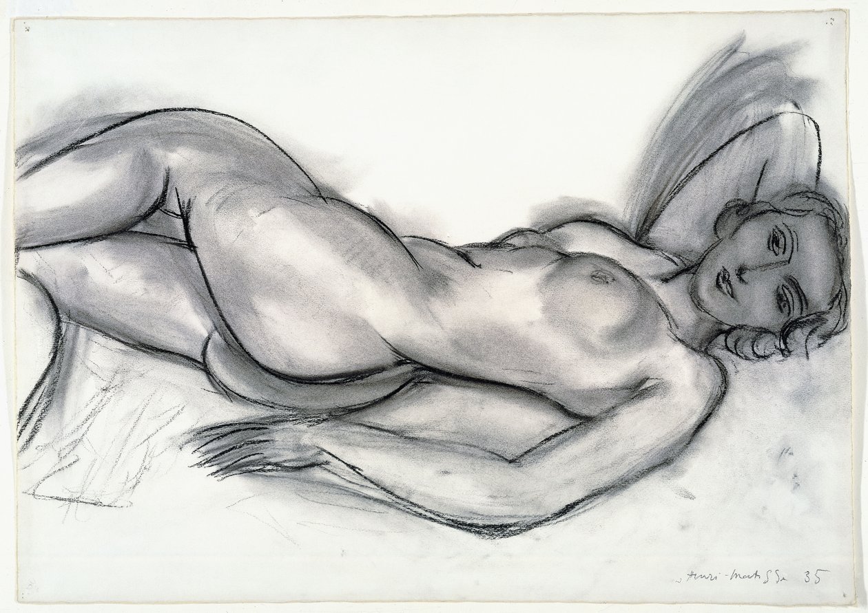 Tutkimus vaaleanpunaista alastonkuvaa varten tekijältä Henri Matisse