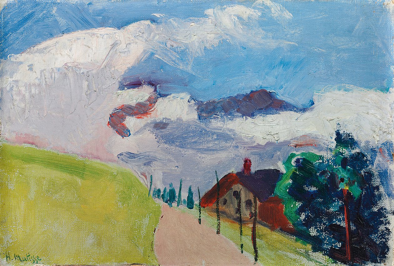 Sveitsiläinen maisema (Reitti Chezieresistä Villarsiin) tekijältä Henri Matisse