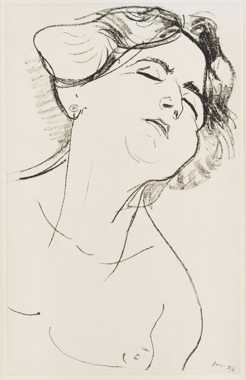 Naisen pää, silmät kiinni tekijältä Henri Matisse