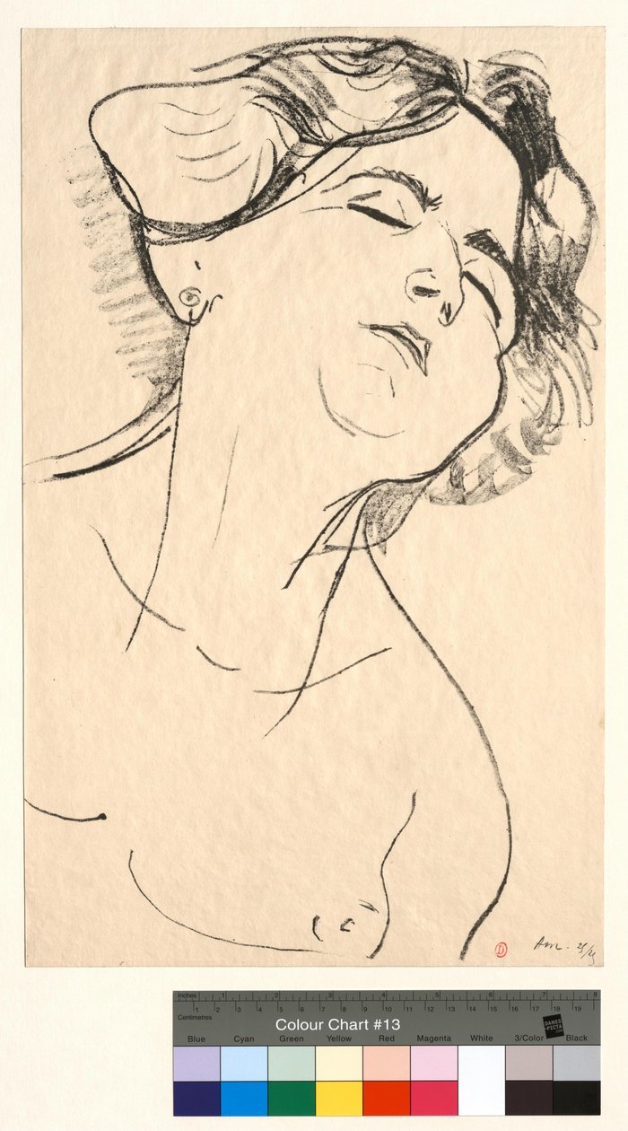 Naisen pää, silmät suljettuina tekijältä Henri Matisse