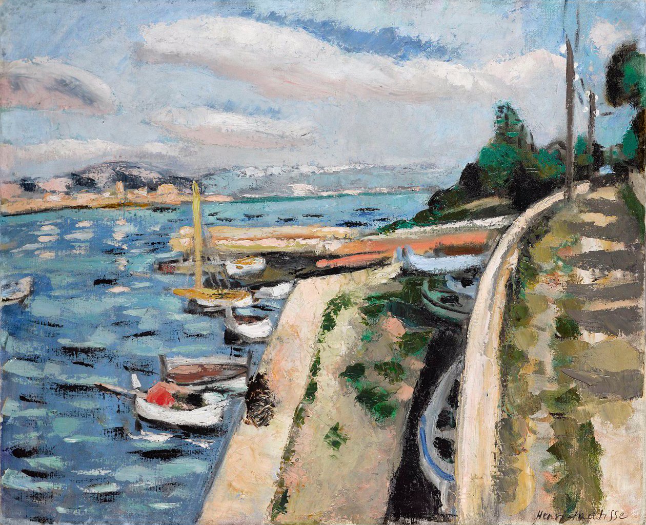 Näkymä Antibesiin, noin 1925 (öljy kankaalle) tekijältä Henri Matisse