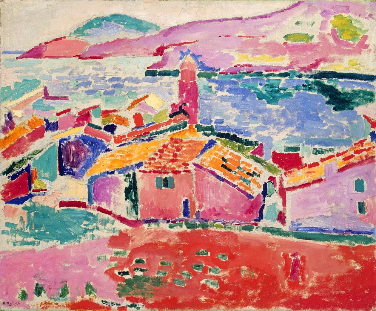 Näkymä Collioureen, noin 1905 (öljy kankaalle) tekijältä Henri Matisse