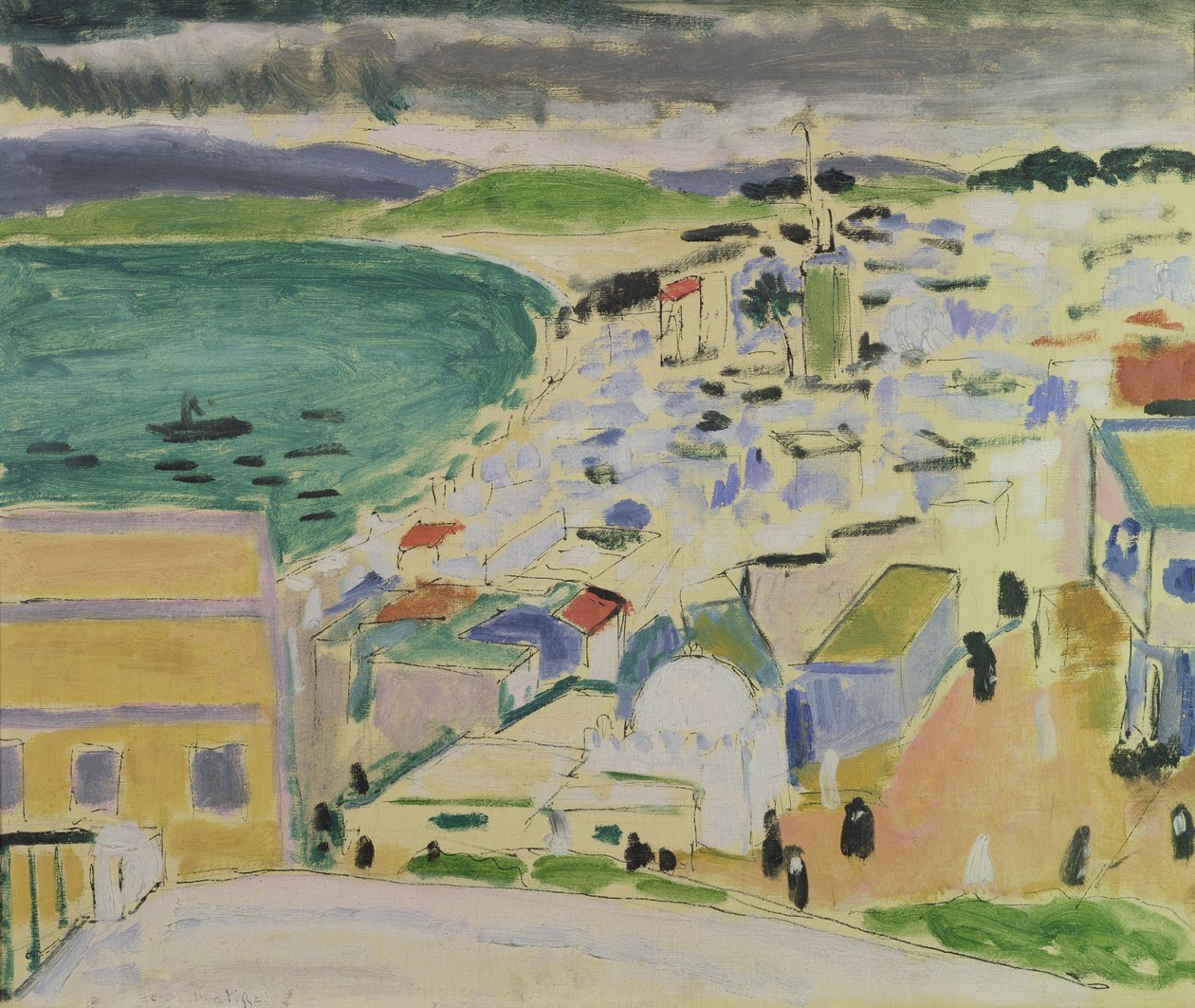 Näkymä Tangerin lahdelle (öljy kankaalle) tekijältä Henri Matisse