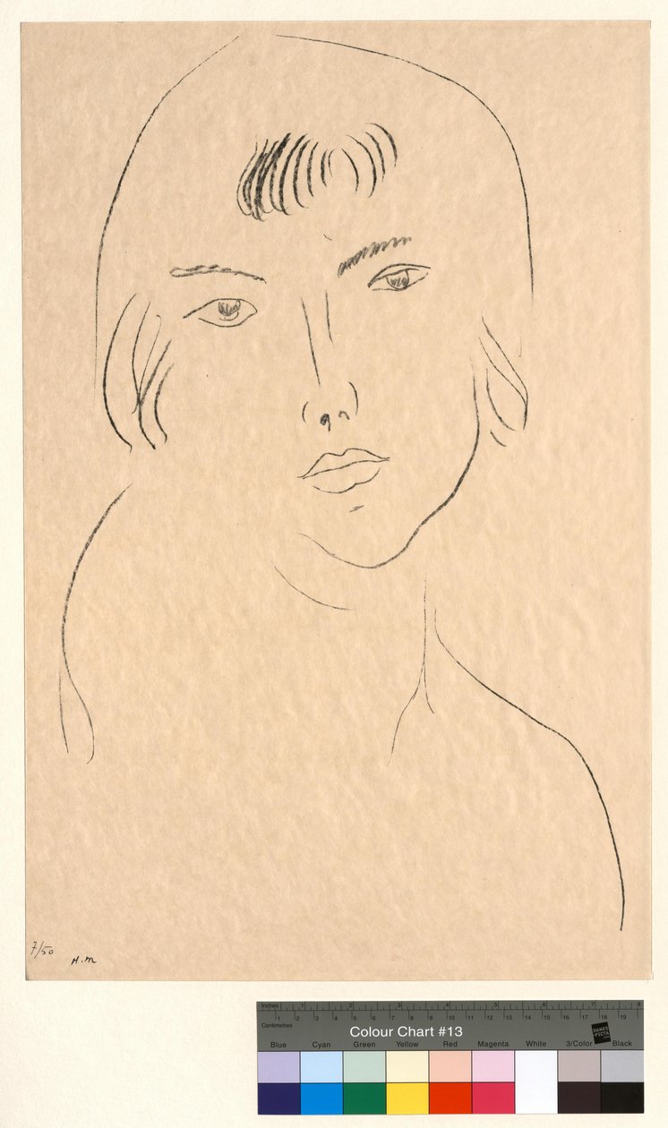 Kasvot, joissa on otsatukka tekijältä Henri Matisse