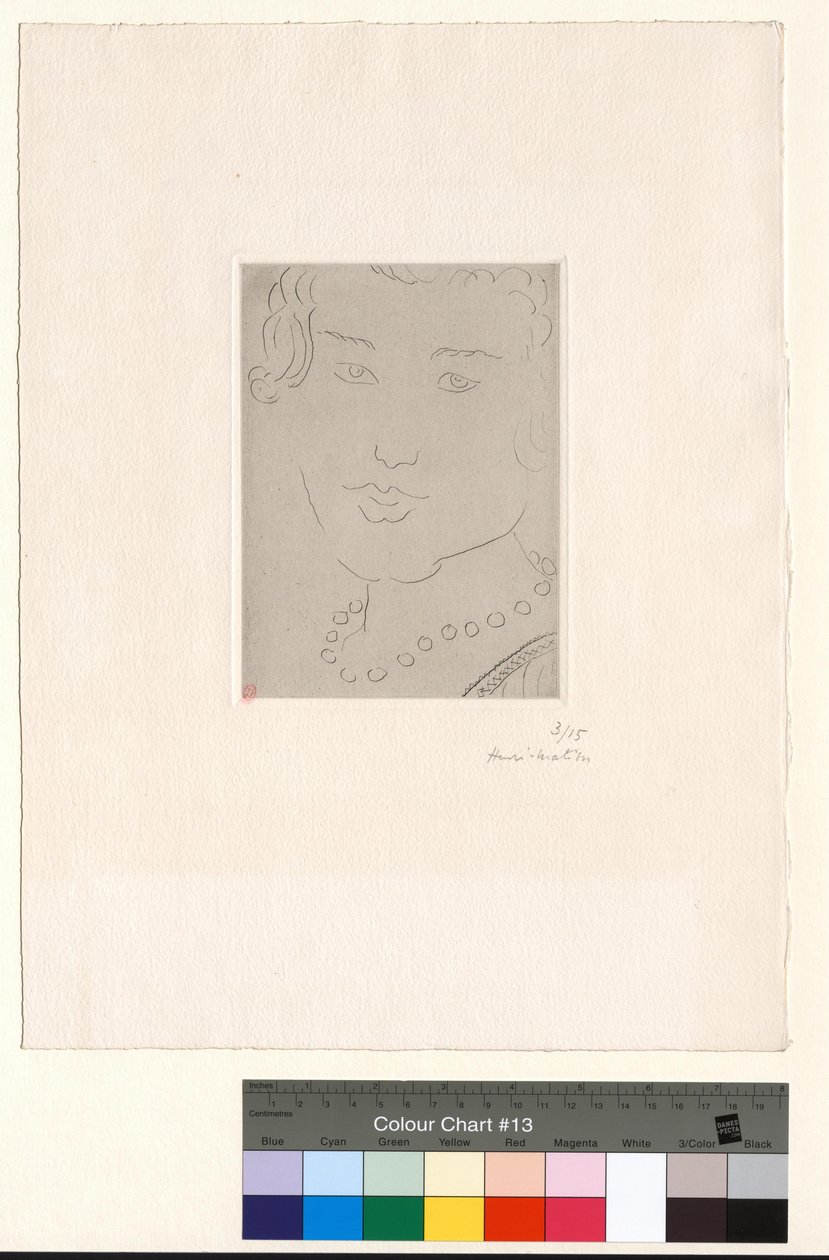 Kasvot ja helmikaulakoru tekijältä Henri Matisse