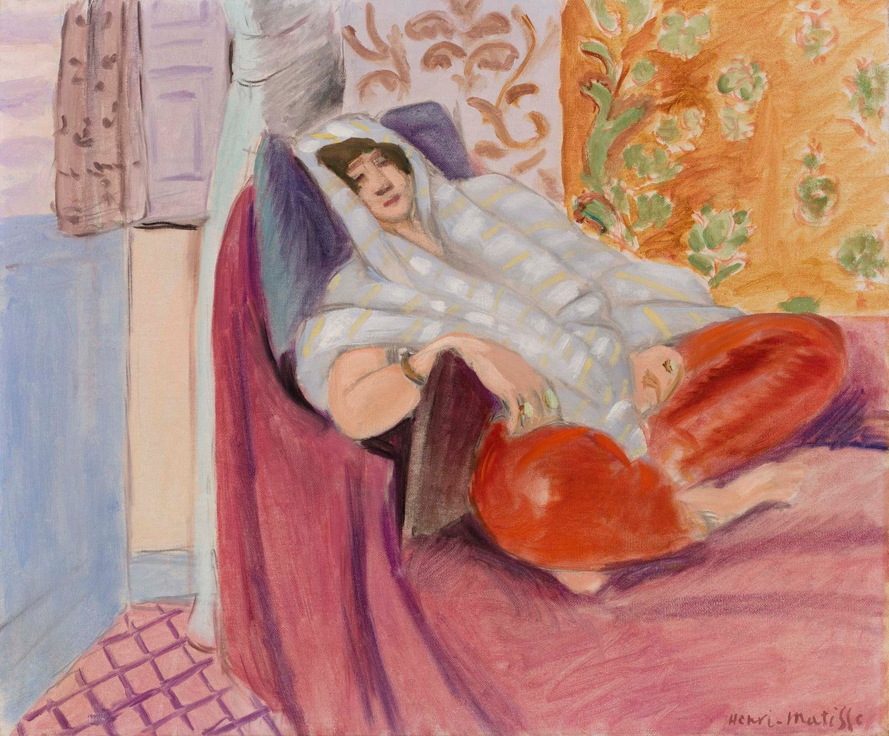 Nainen makuuasennossa tekijältä Henri Matisse