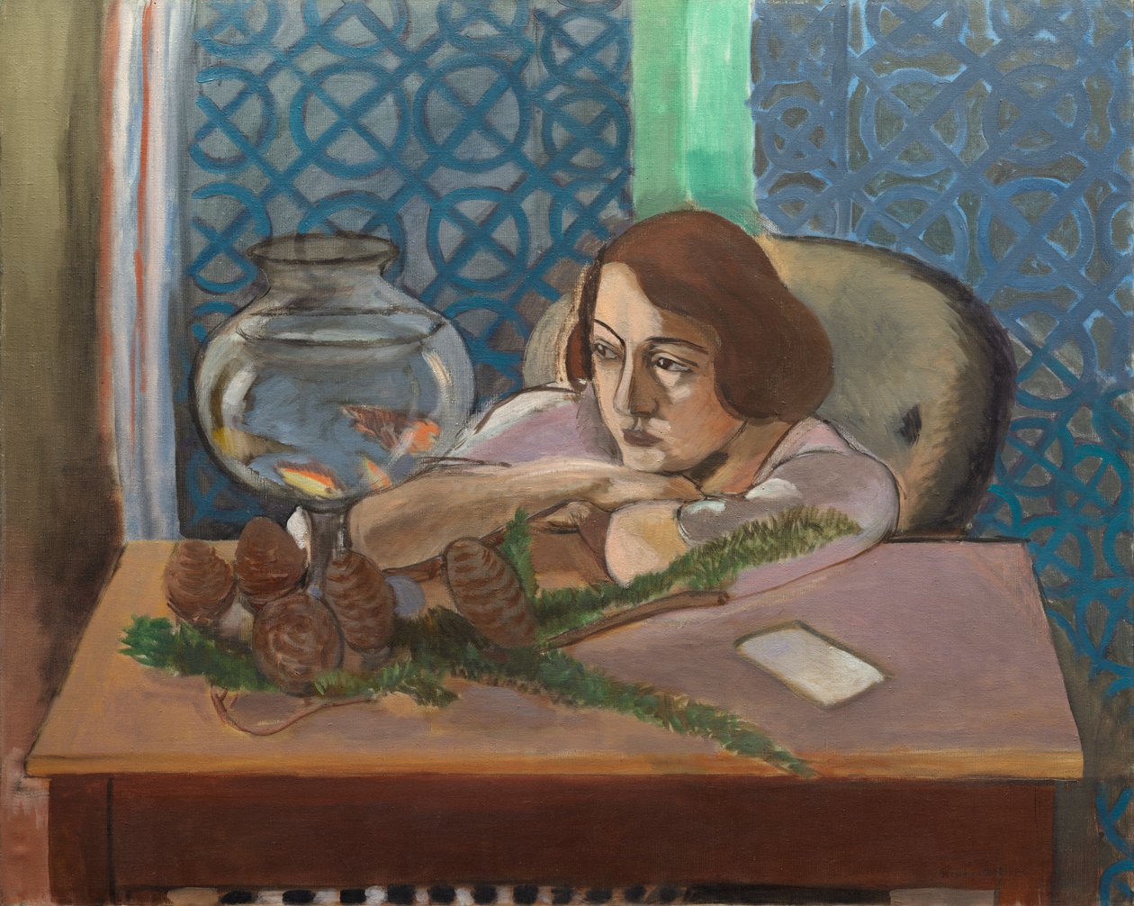 Nainen akvaarion edessä tekijältä Henri Matisse